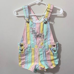 Multi colors unicorn overall